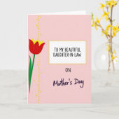 Schwiegertochter Muttertagskarte Karte (Gelbe Blume)