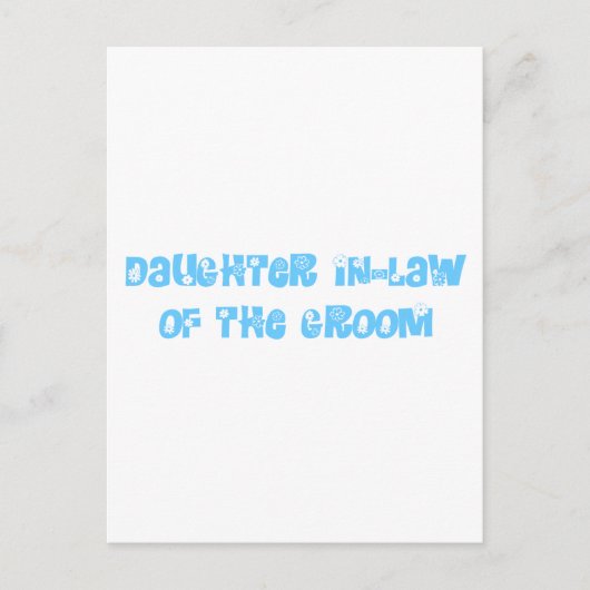 Schwiegertochter Postkarte (Vorderseite)