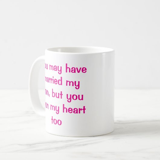 Schwiegertochter-Tasse Kaffeetasse (Vorderseite Links)