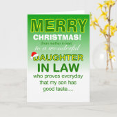 Schwiegertochter Weihnachten Karte (Gelbe Blume)