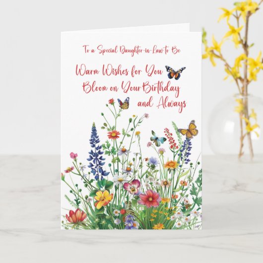 Schwiegertochter wird Liebe am Geburtstag Karte (Gelbe Blume)