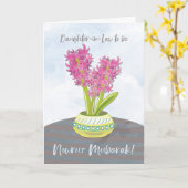 Schwiegertochter zu sein Noroz Hyacinths auf Tabel Karte (Gelbe Blume)