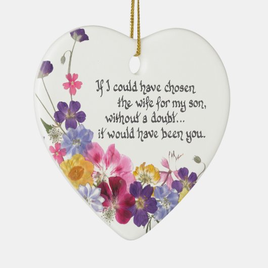 Schwiegertochtergeschenk Keramik Ornament (Rechts)