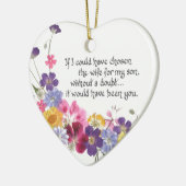 Schwiegertochtergeschenk Keramik Ornament (Links)