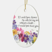 Schwiegertochtergeschenk Keramik Ornament (Links)