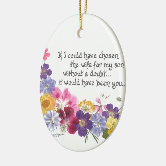 Schwiegertochtergeschenk Keramik Ornament (Links)