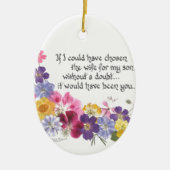 Schwiegertochtergeschenk Keramik Ornament (Vorne)