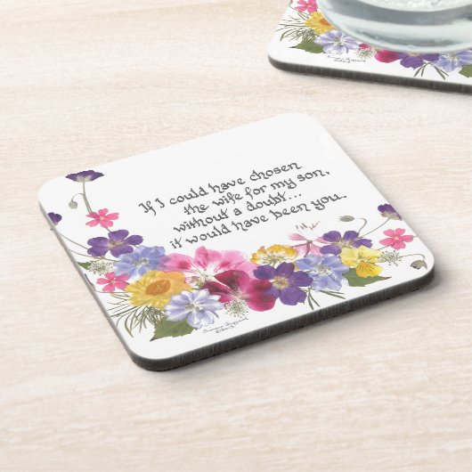 Schwiegertochtergeschenk Untersetzer (Linke Seite)