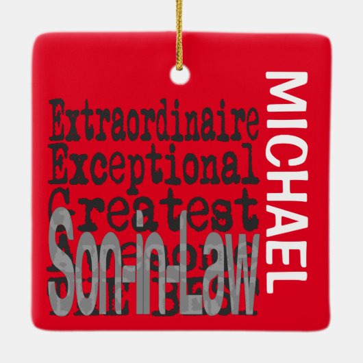 Schwiegerübner CUSTOM Keramik Ornament (Rückseite)