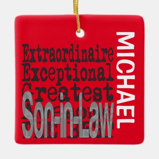 Schwiegerübner CUSTOM Keramik Ornament (Vorderseite)