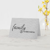 Schwiegervater Birthday Gray Gingham Karte (Gelbe Blume)