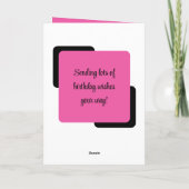 Schwiegervater geben Foto pink schwarz Geburtstag Karte (Rückseite)