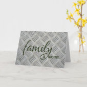 Schwiegervater Geburtstag Gray Metal Design Karte (Gelbe Blume)