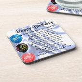 Schwiegervater-Gedicht - alles Gute zum Geburtstag Getränkeuntersetzer (Linke Seite)