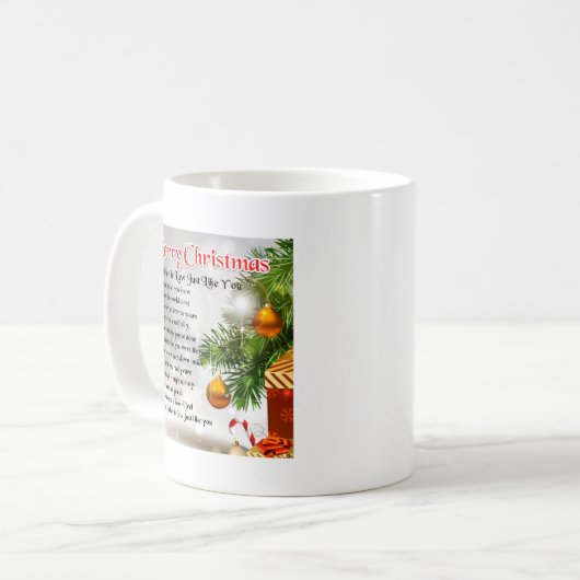Schwiegervater-Gedicht - Weihnachtsentwurf Kaffeetasse (Vorderseite Links)