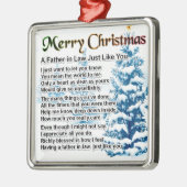 Schwiegervater-Gedicht - Weihnachtsentwurf Silbernes Ornament (Links)