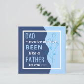 Schwiegervater-Karte, wie ein Vater Karte (Stehend Vorderseite)