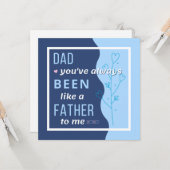 Schwiegervater-Karte, wie ein Vater Karte (Vorderseite/Rückseite Beispiel)