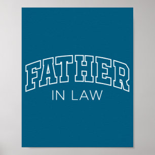 Schwiegervater lustige athletische Schrift Vater Poster