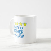 Schwiegervater mit fünf Sternen Kaffeetasse (Vorderseite Links)