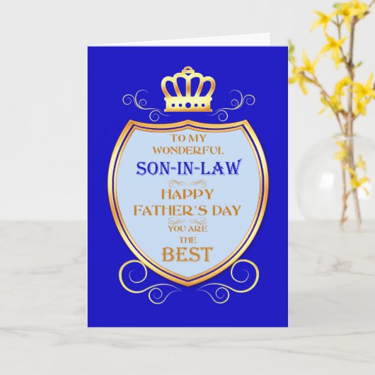 Schwiegervater Tag mit Schild Karte (Gelbe Blume)