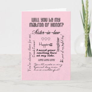 Schwiegervater, werden Sie Ehrenmatron sein, rosa, Einladung