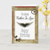 Schwiegervater zum Geburtstag Karte (Gelbe Blume)