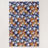 schwierig | Katzengesicht Ingwer graues Haustier Puzzle (Vertikal)