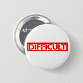 Schwierige Briefmarke Button (Vorne & Hinten)