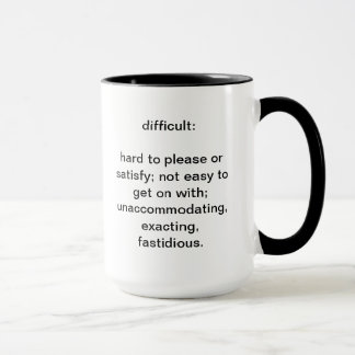 Schwierige Definitions-Tasse Tasse