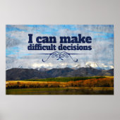 "Schwierige Entscheidungen" Motivation Affirmation Poster (Vorne)