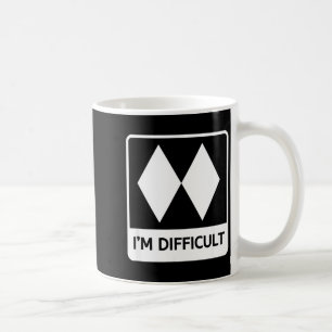 Schwierige lustige doppelte schwarze Diamanten Ski Kaffeetasse
