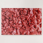 Schwierige rote Candy Hearts Cluster Puzzle (Horizontal)