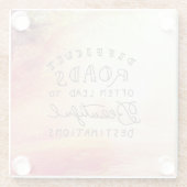 Schwierige Straße führt zu schönen Reisezielen Glasuntersetzer (Rückseite)