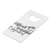 Schwierige Straßen führen zu schöne Geldbeutel Flaschenöffner (Vorderseite Schrägansicht)