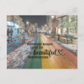 Schwierige Straßen führen zu schönen Destinationen Postkarte (Vorderseite)
