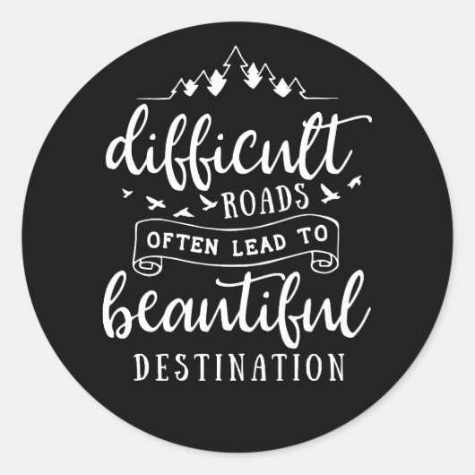 Schwierige Straßen Runder Aufkleber (Vorderseite)