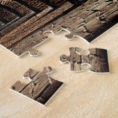 Schwierige Tunnel, Bögen, rote Ziegelsteine Puzzle (Seite)