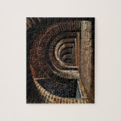 Schwierige Tunnel, Bögen, rote Ziegelsteine Puzzle (Vertikal)