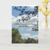 Schwierige Zeit Karte (Gelbe Blume)