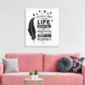 Schwierige Zeiten Zitat Canvas Print Leinwanddruck (Insitu (Wohnzimmer))