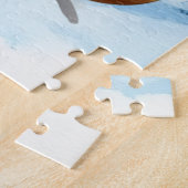 Schwieriger blauer Winter Weihnachtsmann Puzzle (Seite)