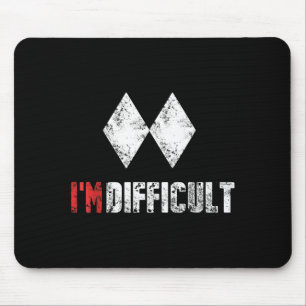 Schwieriger lustiger Skifahren Snowboardfahrer Win Mousepad