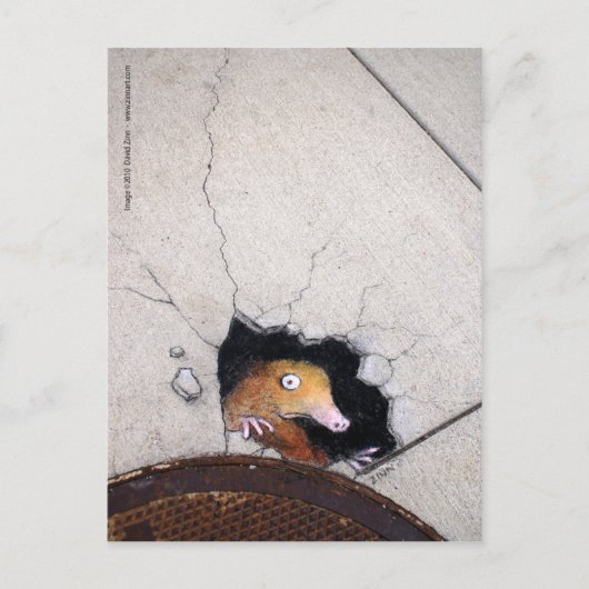 schwieriger Maulwurf Postkarte (Vorderseite)