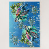 Schwieriger Whimsical Sea Turtle Jigsaw Puzzle (Vertikal)