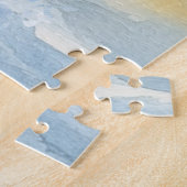 Schwieriges Blue Winter Weihnachtsdorf & Gnome Puzzle (Seite)