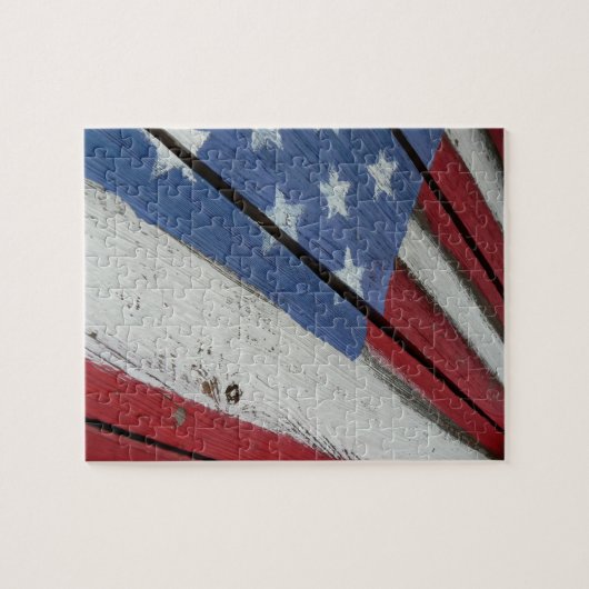 Schwieriges hölzernes Flagge-Puzzlespiel Puzzle (Horizontal)