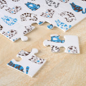 Schwieriges Kitty Cat Pattern | Classic Blue Puzzle (Seite)