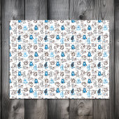 Schwieriges Kitty Cat Pattern | Classic Blue Puzzle