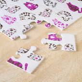 Schwieriges Kitty Cat Pattern | Hellrosa Puzzle (Seite)
